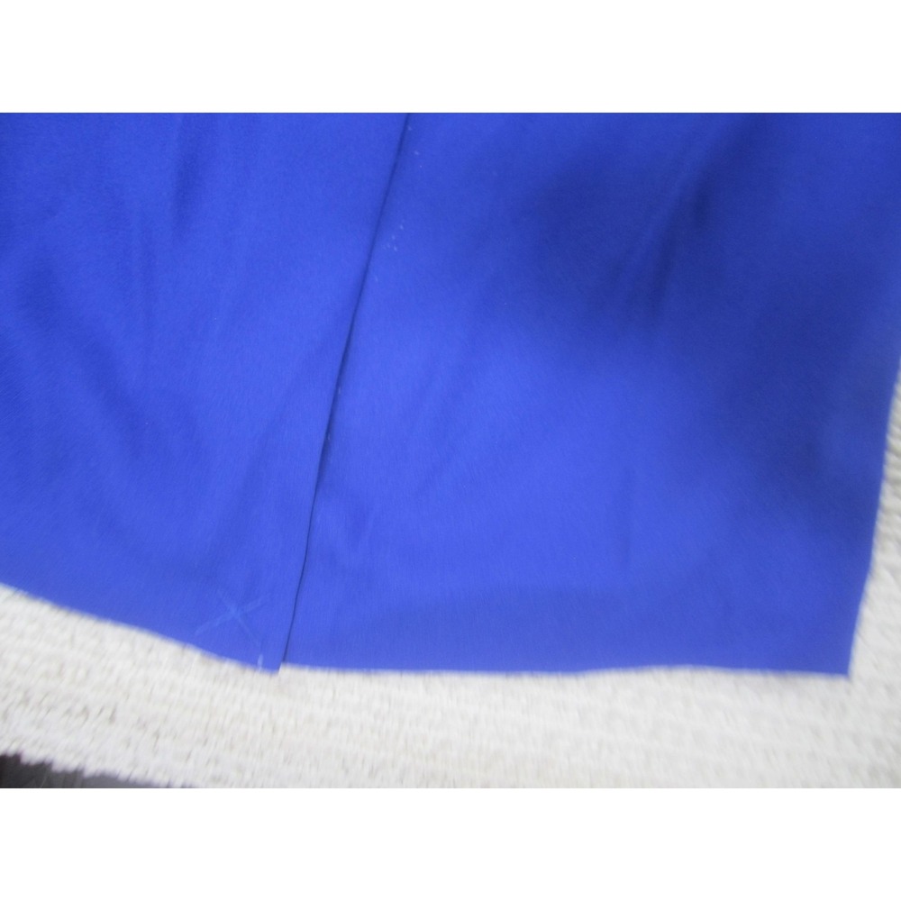 Wayne Rogers Skirt Womens 10 Blue Lined Elastic Waistband Midi Pencil Back Vent - Picture 2 of 8